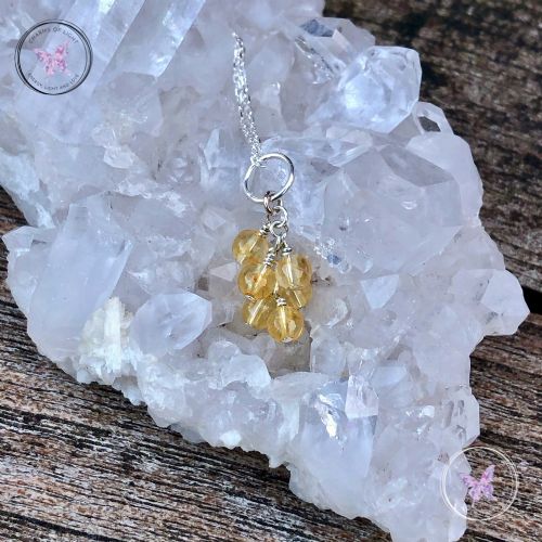 Citrine Cluster November Birthstone Necklace